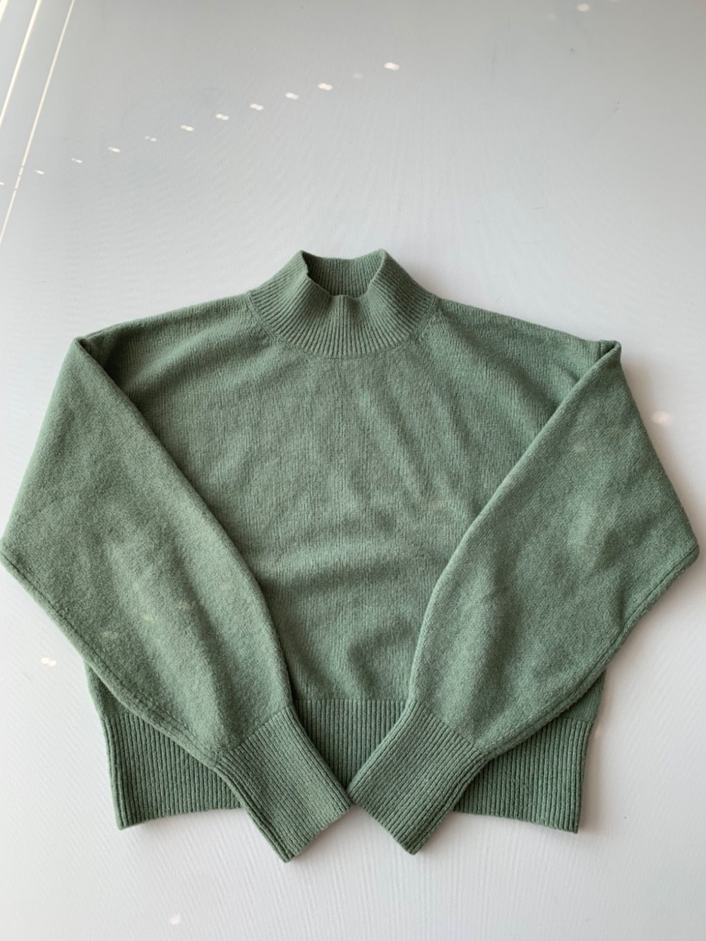 &Other Stories Sweater Mock Neck Women's S in Sage Green - Picture 5 of 8